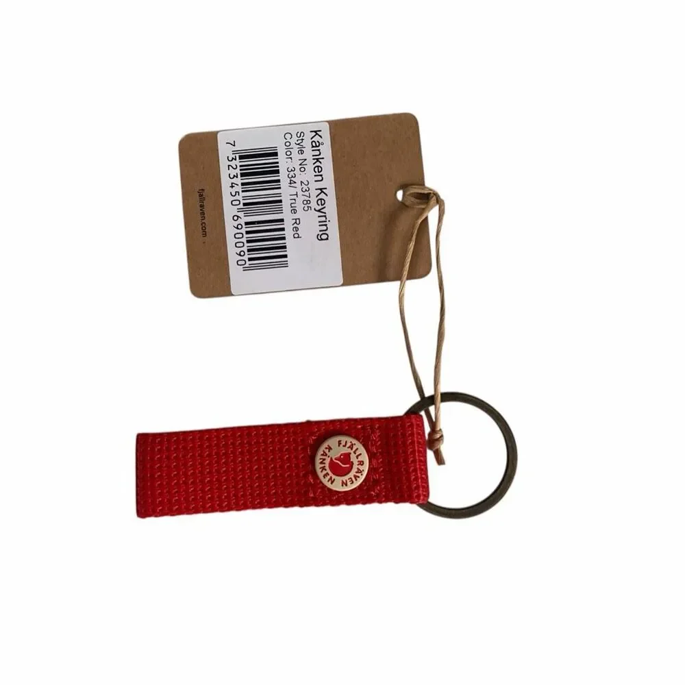 Fjällräven Kånken True Red Keyring Bag Charm Woven Strap NWT Scandinavian